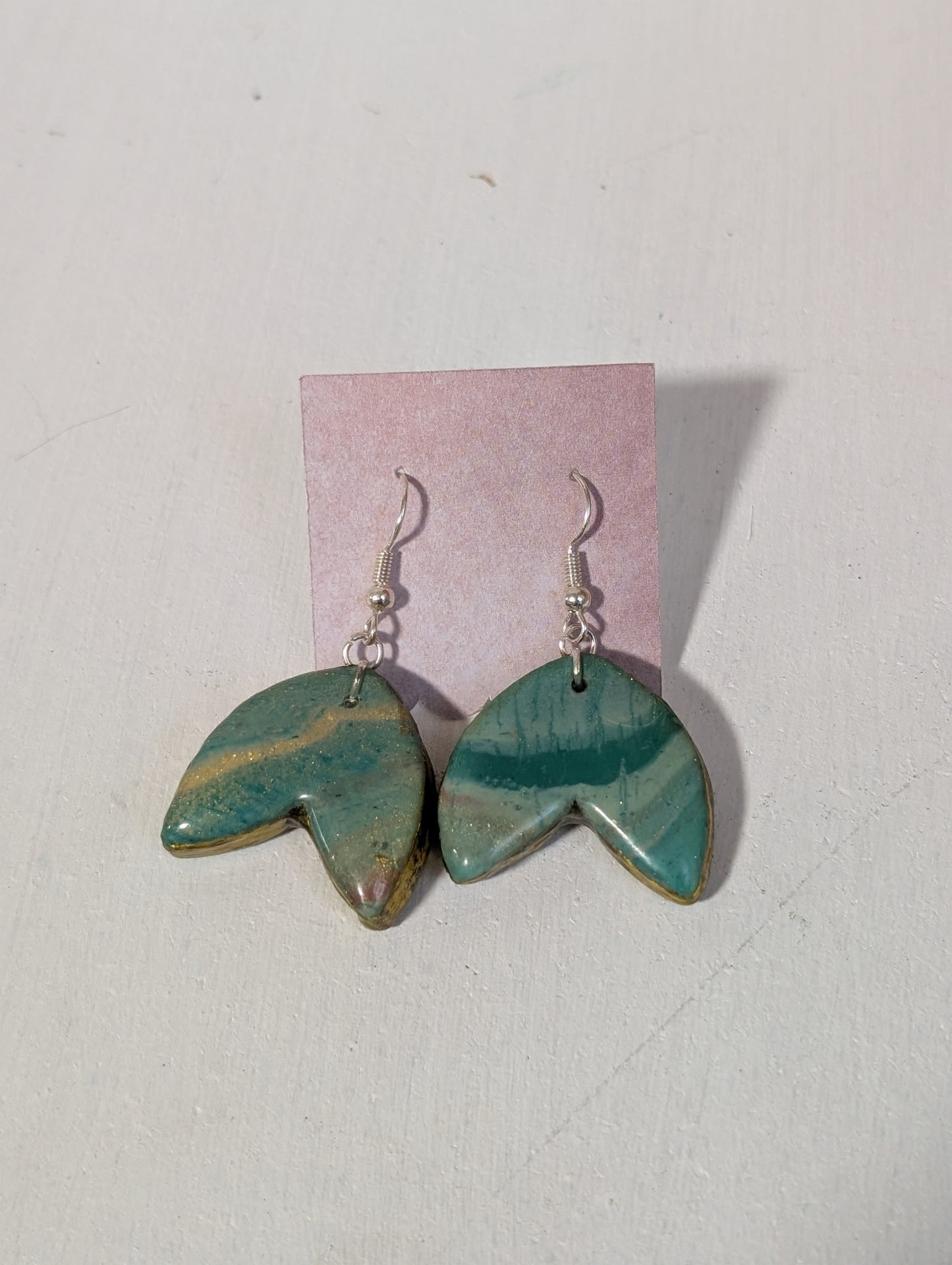 Handmade Polymer Clay Earrings – Resin-Sealed