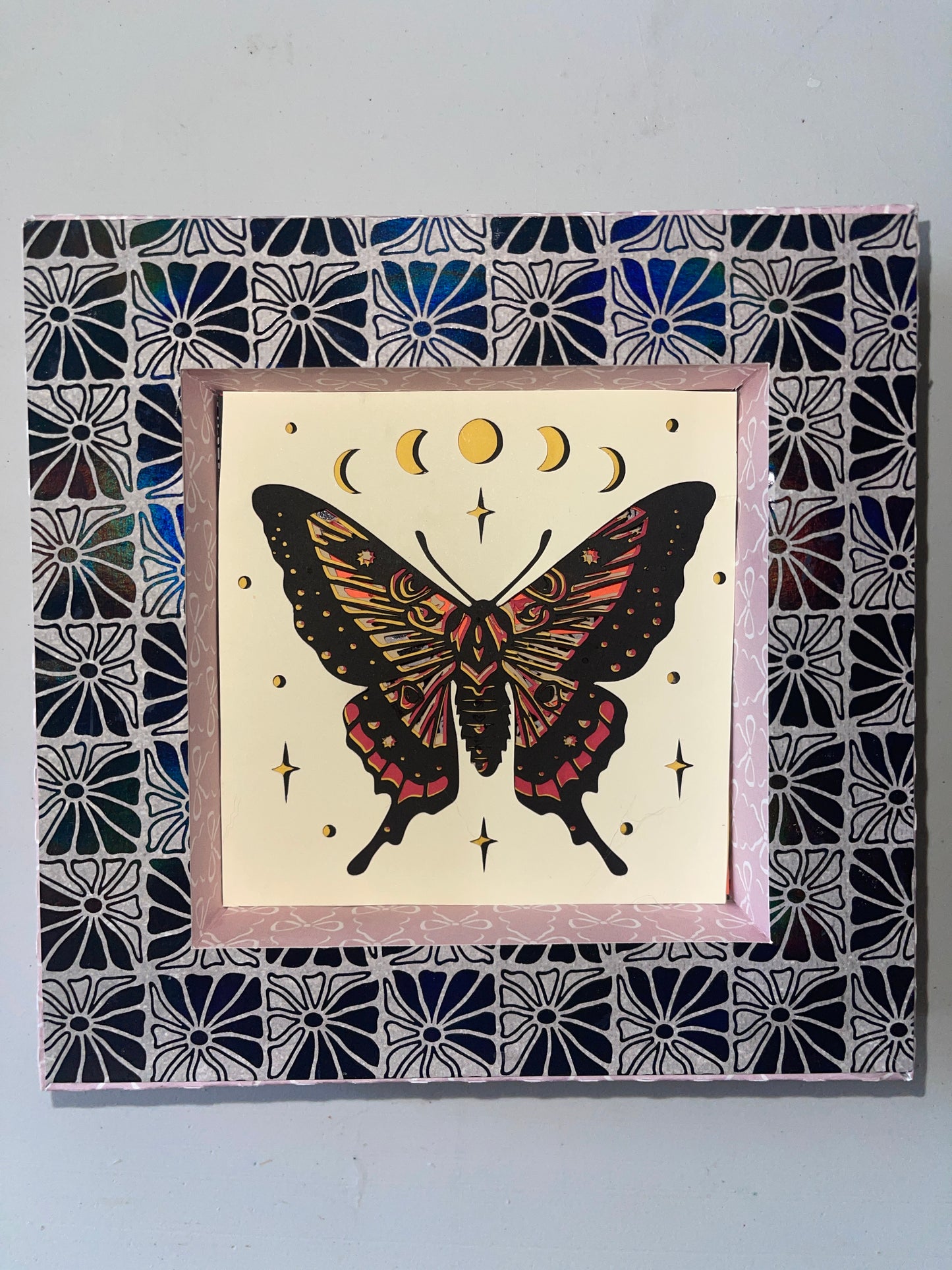 Handmade 6”x6” Paper Shadowbox – With or Without Art