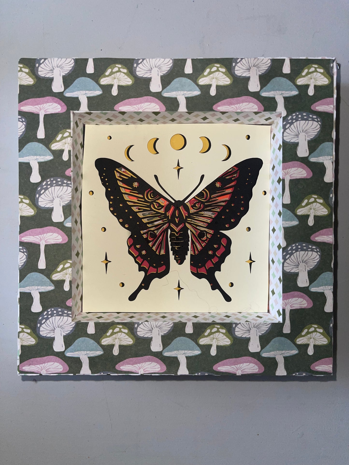 Handmade 6”x6” Paper Shadowbox – With or Without Art