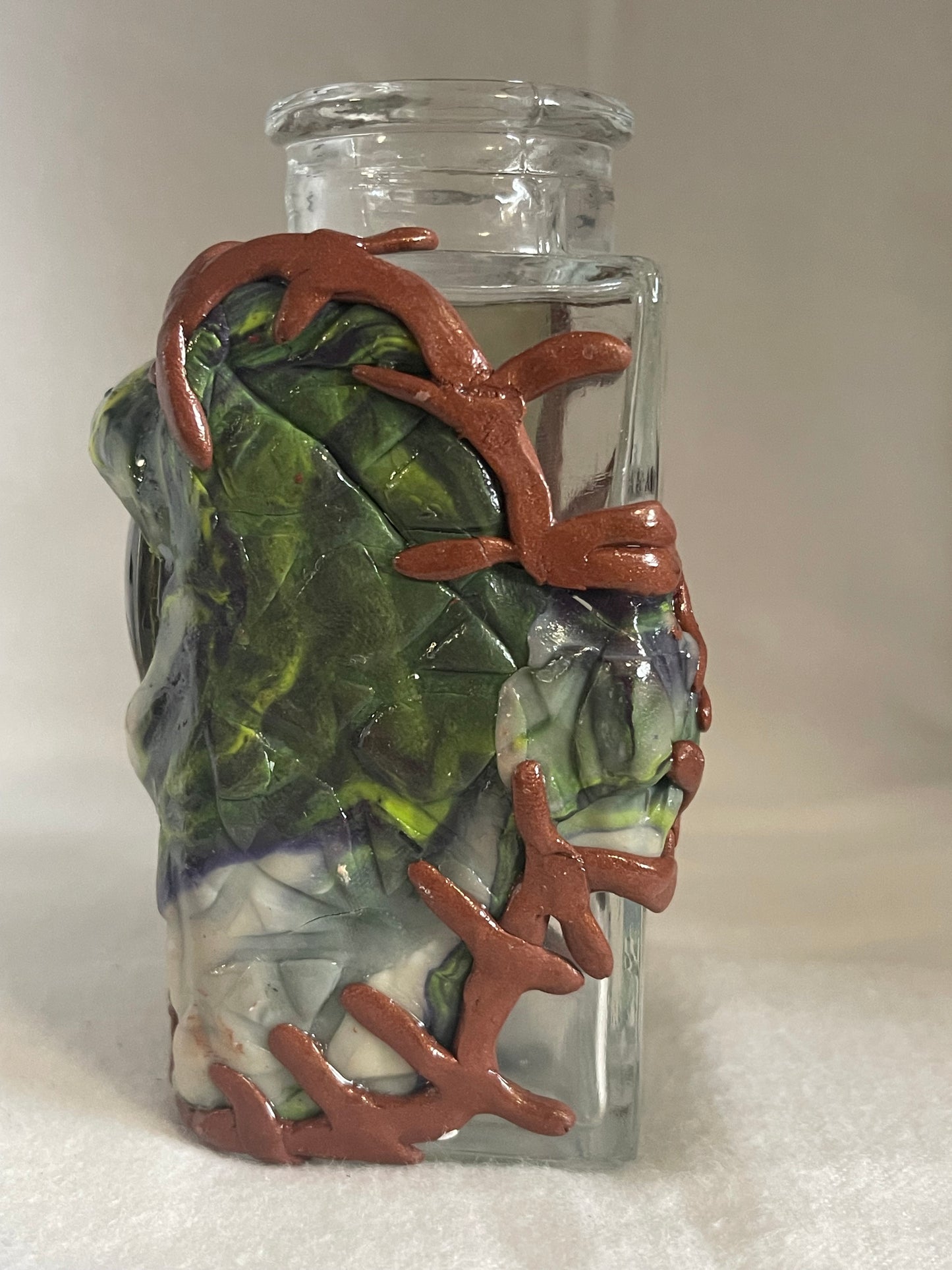๐๏ธ Monster Eye Propagation Jar โ Handmade Polymer Clay & Glass