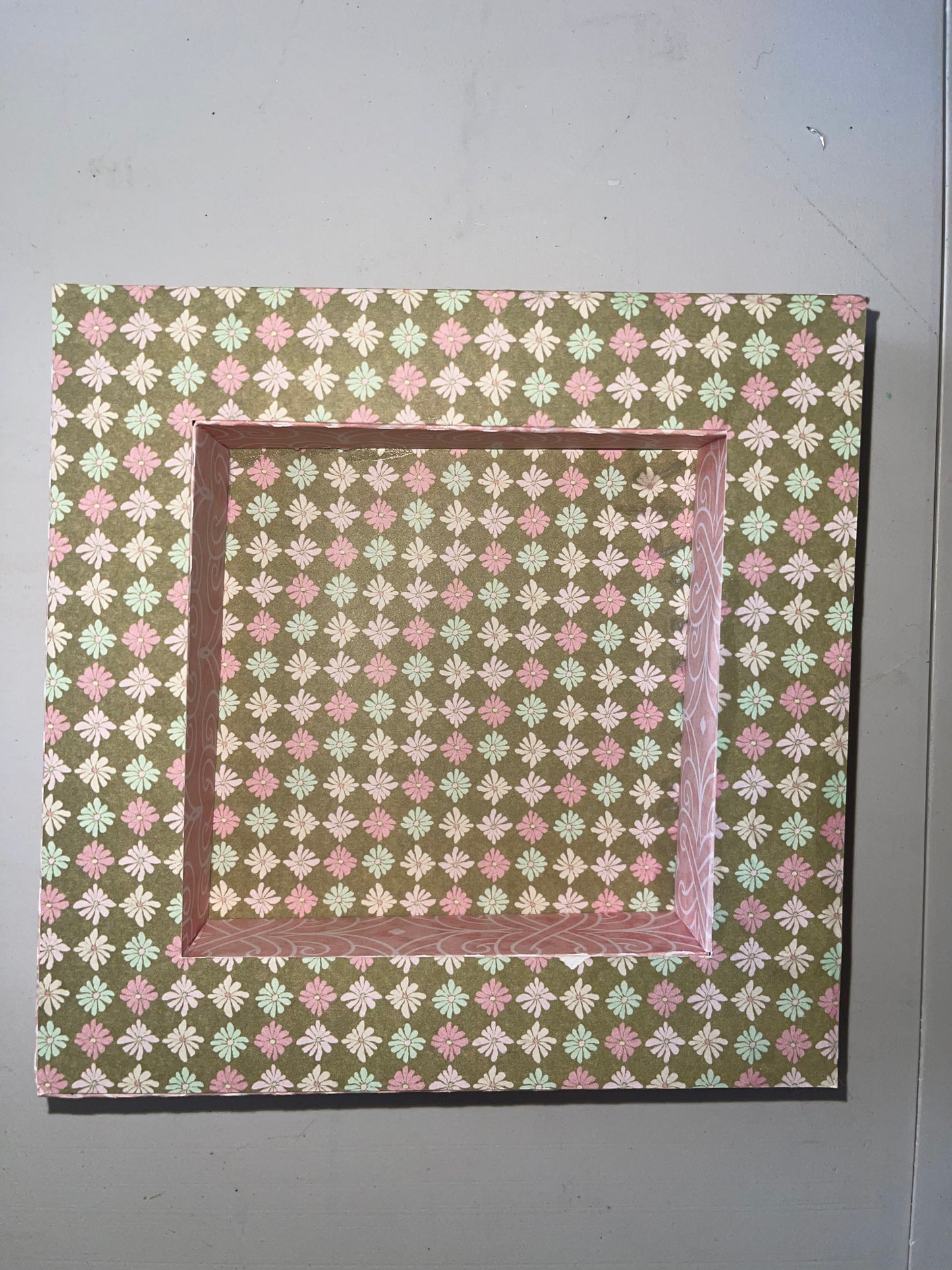 Handmade 6”x6” Paper Shadowbox – With or Without Art
