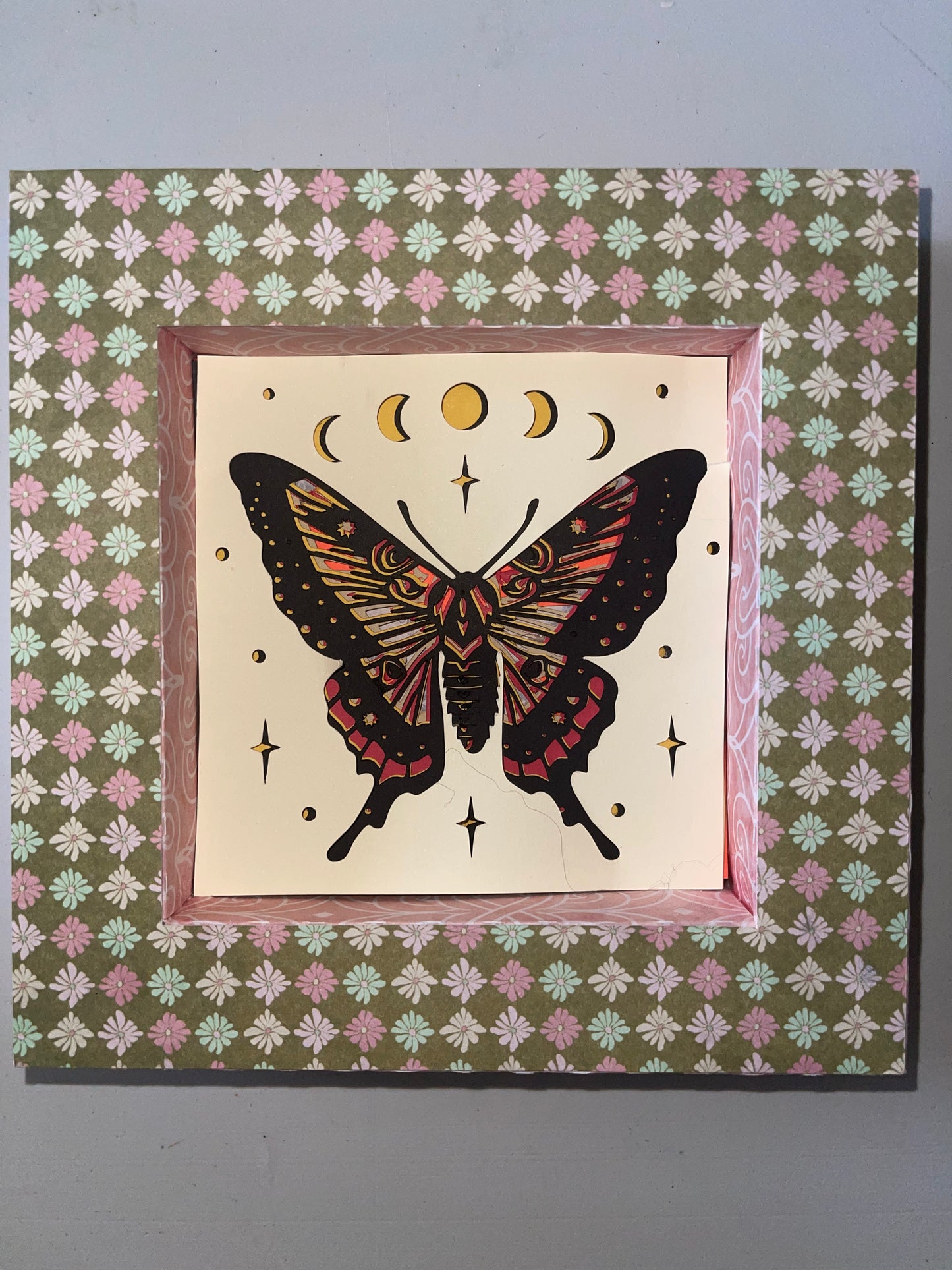 Handmade 6”x6” Paper Shadowbox – With or Without Art