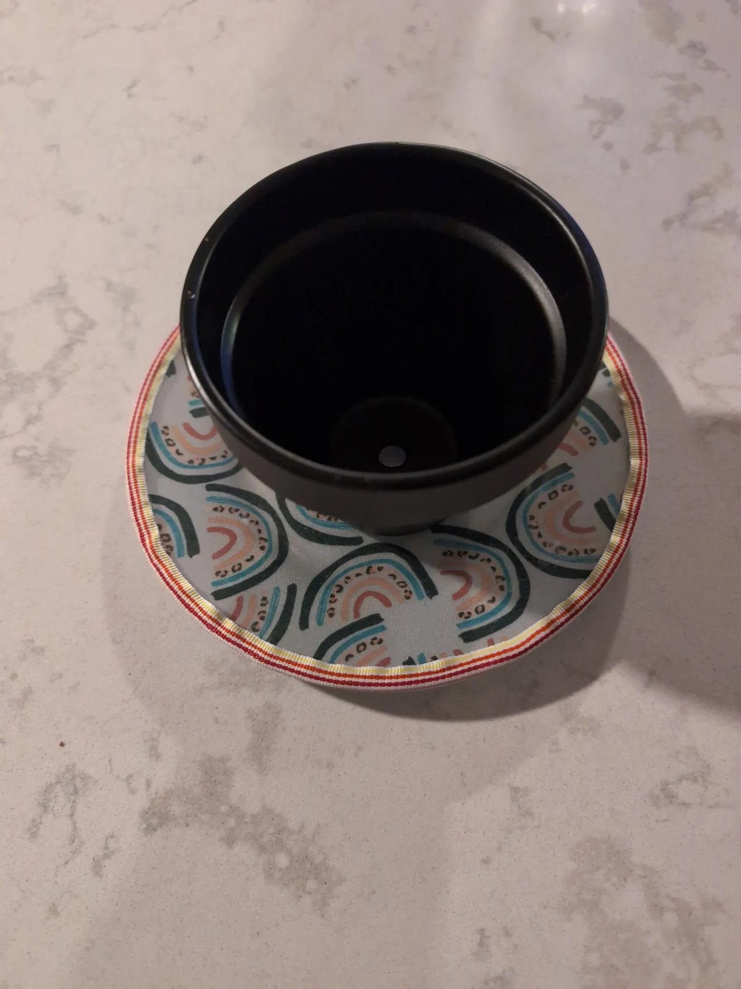Rainbow Spirit – Subtle Pride Saucer (7”) | Boho Queer Decor or Plant Pot Base