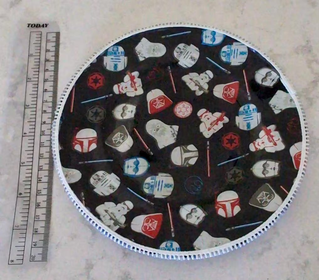 Upcycled Galaxy Saucer – Star Wars-Inspired Print