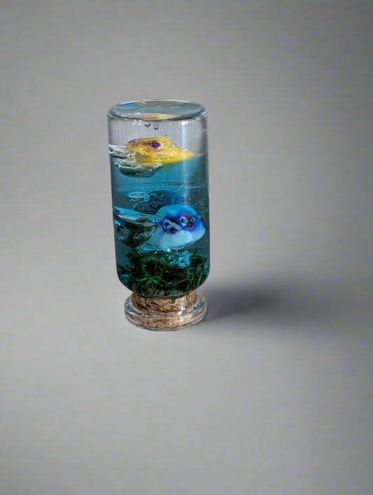 Mini Underwater Ghost Terrarium – Resin Aquarium Spirit Dome (2”)