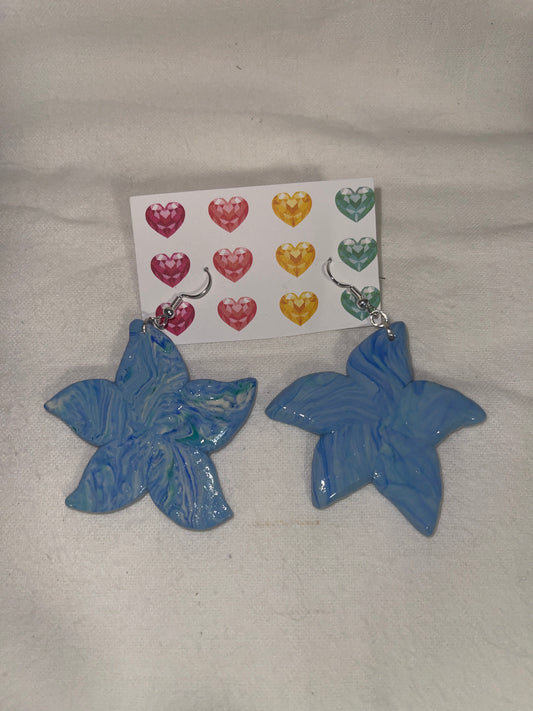 Blue Star Bloom Earrings