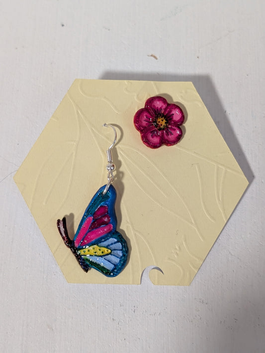 Handmade Clay Earrings - Gloss Sealed