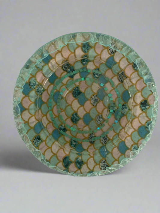 Small round mermaid plate