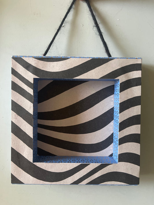 Handmade 6”x6” Paper Shadowbox – With or Without Art
