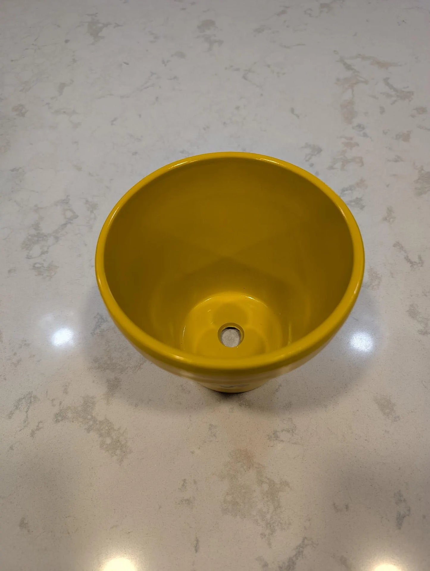 6” Bee Bright Pot – Hand-Painted Yellow Terracotta Planter