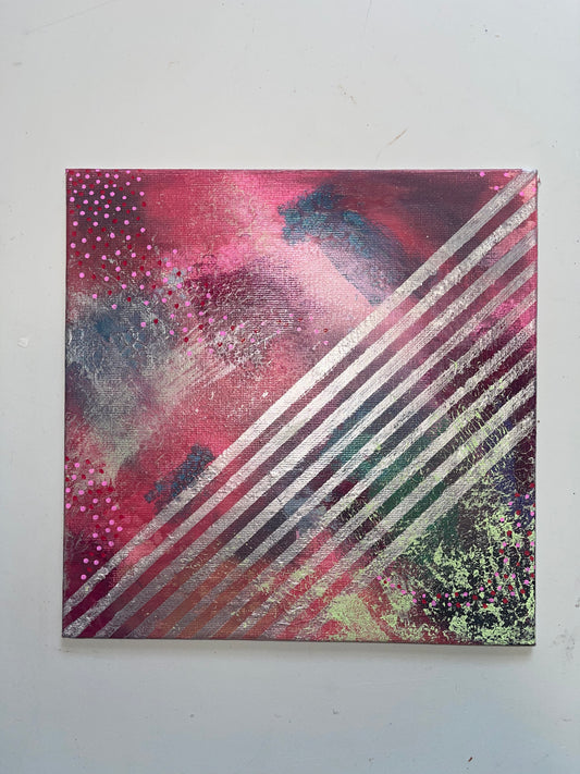“She’s So Pretty” – 8” x 8” Mixed Media on Canvas