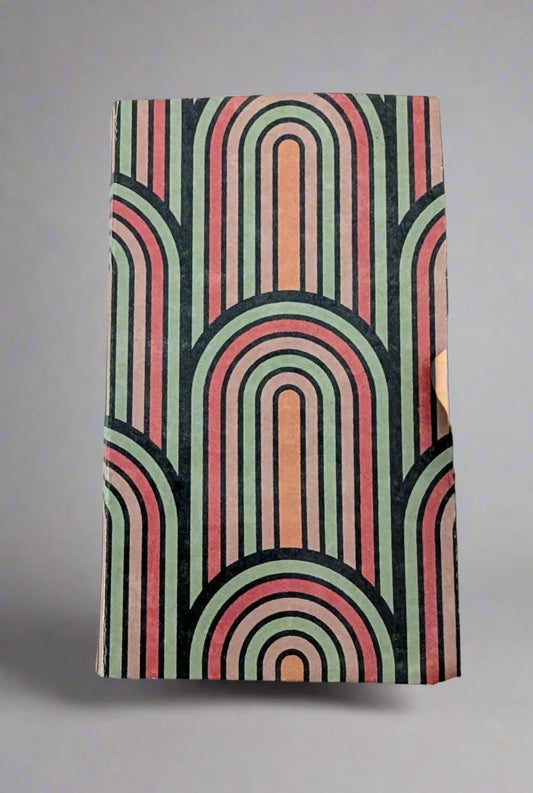 Handmade Mini Notebook – Recycled Paper & Sealed Decorative Cover
