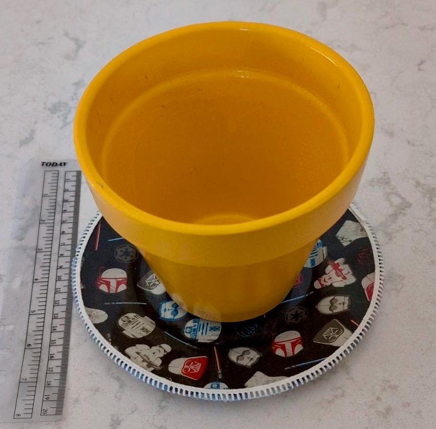 Upcycled Galaxy Saucer – Star Wars-Inspired Print